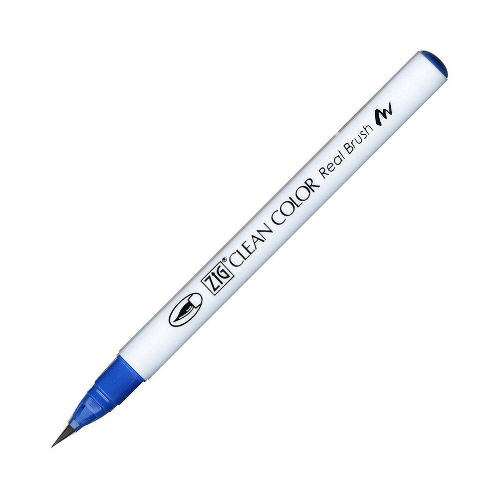 Kuretake Zig Clean Color Real Watercolor Brush Pen - Blue Colour Range - 034 Dull Blue - Brush Pens - Bunbougu
