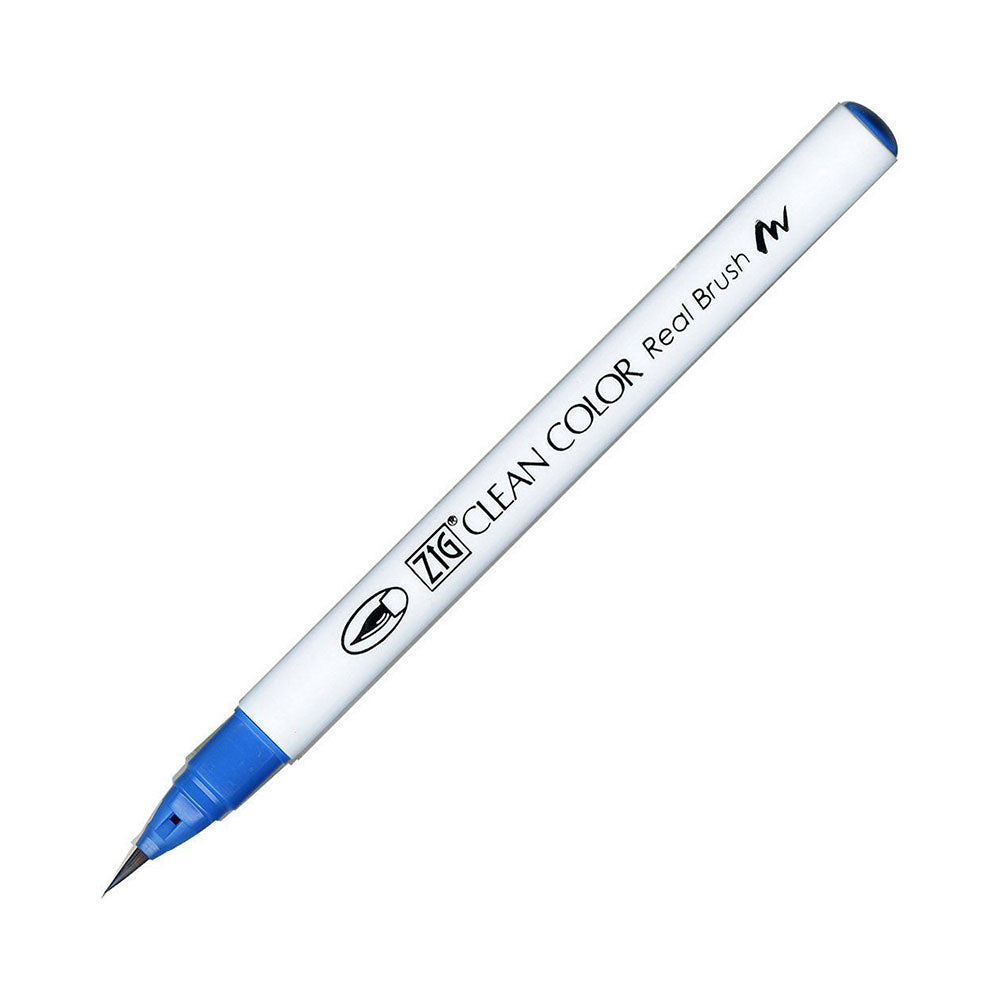 Kuretake Zig Clean Color Real Watercolor Brush Pen - Blue Colour Range - 037 Cornflour Blue - Brush Pens - Bunbougu