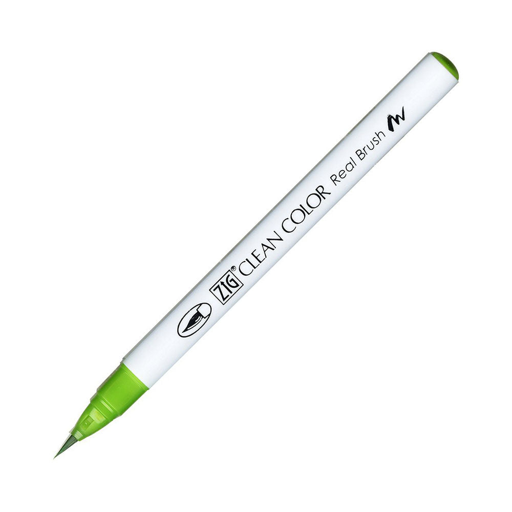 Kuretake Zig Clean Color Real Watercolor Brush Pen - Green Colour Range - 041 Light Green - Brush Pens - Bunbougu
