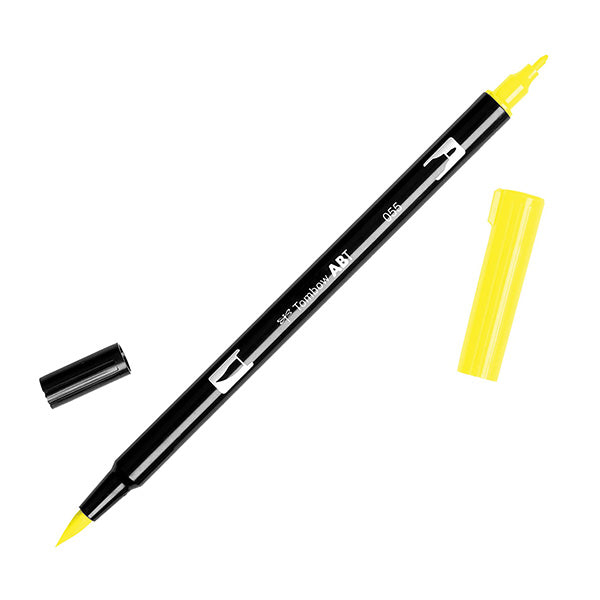 Tombow ABT Dual Brush Pen - Yellow Color Range (020 - 090) - 055 Process Yellow - Brush Pens - Bunbougu