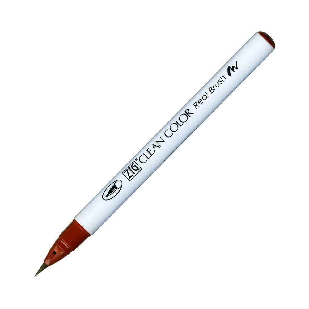 Kuretake Zig Clean Color Real Watercolor Brush Pen - Brown Colour Range - 060 Brown - Brush Pens - Bunbougu