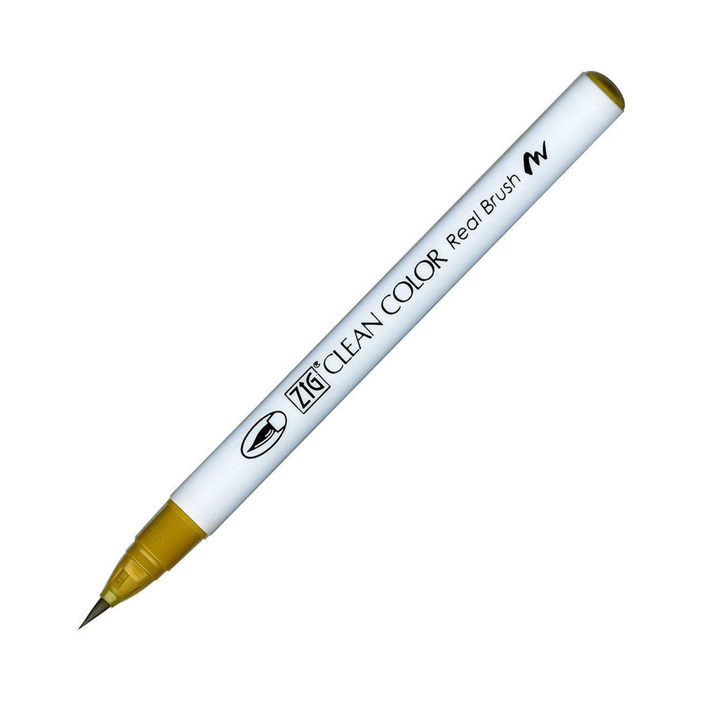 Kuretake Zig Clean Color Real Watercolor Brush Pen - Brown Colour Range - 063 Ochre - Brush Pens - Bunbougu
