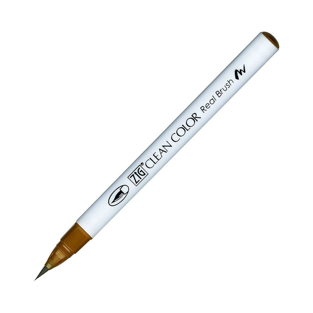 Kuretake Zig Clean Color Real Watercolor Brush Pen - Brown Colour Range - 066 Dark Oatmeal - Brush Pens - Bunbougu