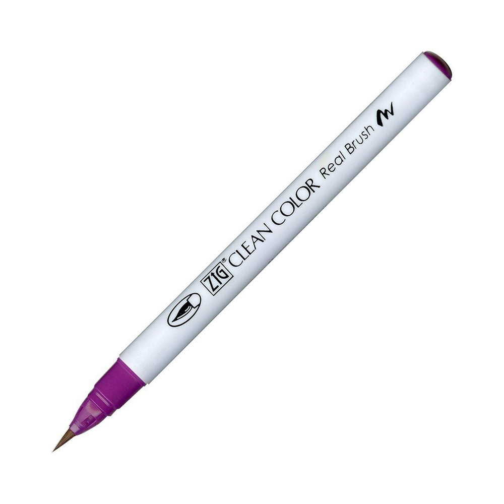 Kuretake Zig Clean Color Real Watercolor Brush Pen - Violet Colour Range - 082 Purple - Brush Pens - Bunbougu