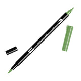 Tombow ABT Dual Brush Pen - Green Colour Range 1 (098 - 195) - 158 Dark Olive - Brush Pens - Bunbougu