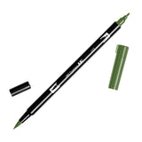 Tombow ABT Dual Brush Pen - Green Colour Range 1 (098 - 195) - 177 Dark Jade - Brush Pens - Bunbougu
