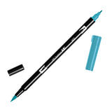 Tombow ABT Dual Brush Pen - 12 New Colours - 407 Tiki Teal - Brush Pens - Bunbougu