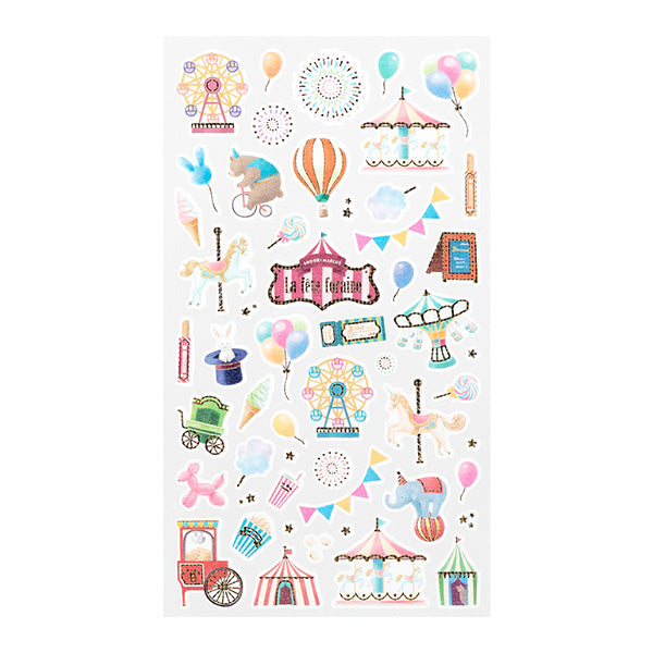 Midori Marché Stickers - Amusement Park -  - Planner Stickers - Bunbougu