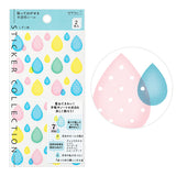 Midori Seal Collection Planner Stickers - Semi-transparent - Drop