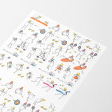 Midori Seal Collection Planner Stickers - Sports Ojisan Man -  - Planner Stickers - Bunbougu