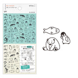 Midori Seal Collection Planner Stickers - Talking Sea Animals -  - Planner Stickers - Bunbougu