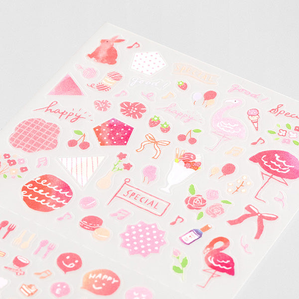 Midori Seal Collection Planner Stickers - Pink Colour Theme -  - Planner Stickers - Bunbougu