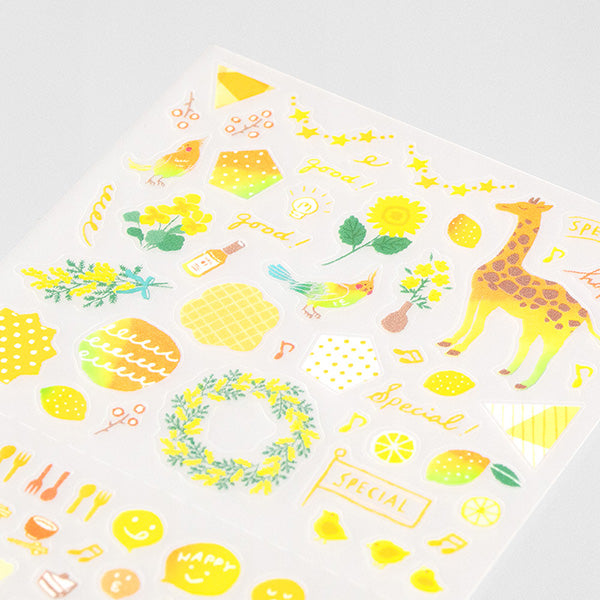 Midori Seal Collection Planner Stickers - Yellow Colour Theme -  - Planner Stickers - Bunbougu