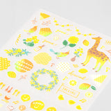 Midori Seal Collection Planner Stickers - Yellow Colour Theme -  - Planner Stickers - Bunbougu