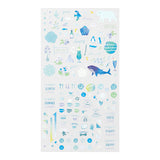 Midori Seal Collection Planner Stickers - Blue Colour Theme -  - Planner Stickers - Bunbougu