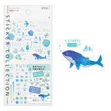 Midori Seal Collection Planner Stickers - Blue Colour Theme