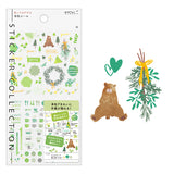 Midori Seal Collection Planner Stickers - Green Colour Theme