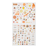 Midori Seal Collection Planner Stickers - Brown Colour Theme -  - Planner Stickers - Bunbougu