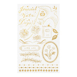 Midori Transfer Sticker for Journaling - Gold Foil - Record -  - Planner Stickers - Bunbougu