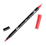 Tombow ABT Dual Brush Pen - Red Color Range 1 (815 - 856) - 856 Chinese Red - Brush Pens - Bunbougu