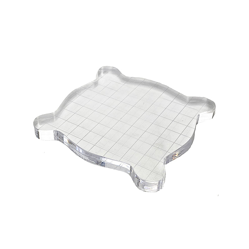 Acrylic Stamp Block for Rubber Stamp - Irregular Shape - 10 cm x 10 cm -  - Planner Stamps - Bunbougu