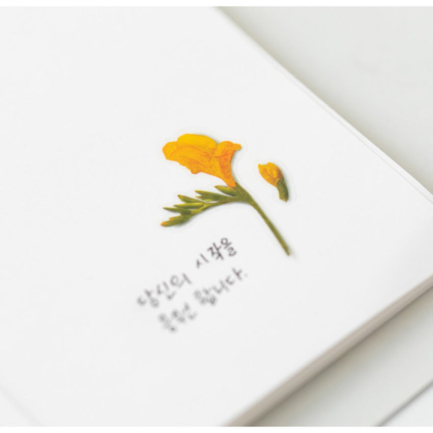 Appree Pressed Flower Deco Sticker - Freesia -  - Planner Stickers - Bunbougu