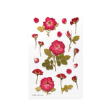 Appree Pressed Flower Deco Sticker - Mini Rose -  - Planner Stickers - Bunbougu