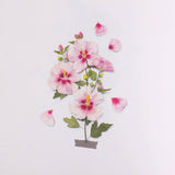Appree Pressed Flower Deco Sticker - Rose of Sharon -  - Planner Stickers - Bunbougu