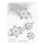 Appree Sticky Leaf Memo Notes - Tracing Paper - Snow Flower - Grey