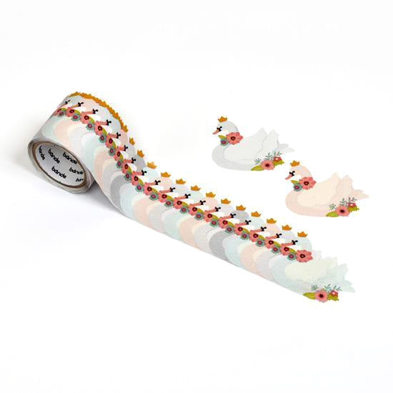 Bande DIY Masking Tape Flowers Stickers - Swan -  - Planner Stickers - Bunbougu