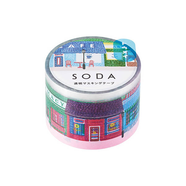 King Jim Soda Transparent Masking Tape - Avenue - 30 mm x 5 m -  - Washi Tapes - Bunbougu