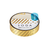 King Jim Soda Transparent Masking Tape - Gold Foil - Mix - 10 mm x 4 m