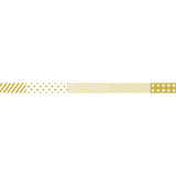 King Jim Soda Transparent Masking Tape - Gold Foil - Mix - 10 mm x 4 m -  - Washi Tapes - Bunbougu