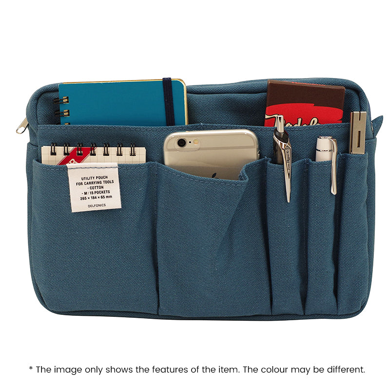 Delfonics Inner Carrying Bags - Blue Grey - Medium -  - Pencil Cases & Bags - Bunbougu