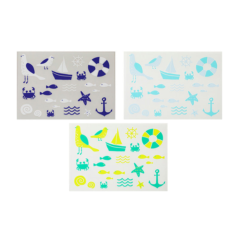 Irodo Transfer Fabric Sticker - Seaside -  - Fabric Stickers - Bunbougu