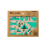 Irodo Transfer Fabric Sticker - Camping - Green / Chrome Green - Fabric Stickers - Bunbougu