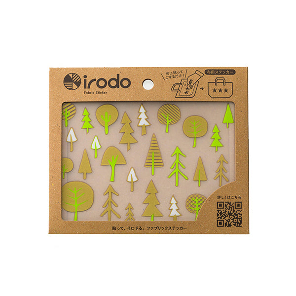 Irodo Transfer Fabric Sticker - Forest - Gold / Yellow Green - Fabric Stickers - Bunbougu