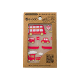 Irodo Transfer Fabric Sticker - Norimono - Red / Gold - Fabric Stickers - Bunbougu