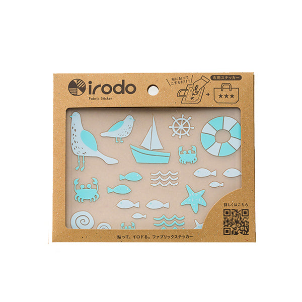 Irodo Transfer Fabric Sticker - Seaside - Light Blue Sky - Fabric Stickers - Bunbougu