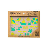 Irodo Transfer Fabric Sticker - Seaside - Green / Lime Green - Fabric Stickers - Bunbougu
