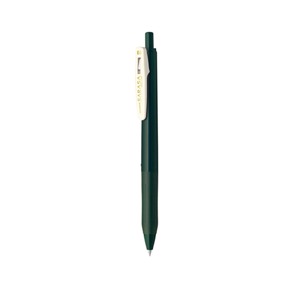 Zebra Sarasa Push Clip Gel Pen - Vintage Colour - 0.5 mm - Green Black - Gel Pens - Bunbougu