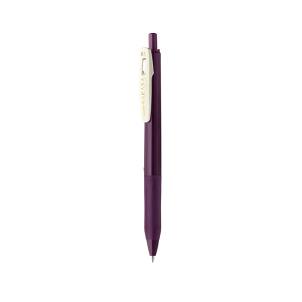 Zebra Sarasa Push Clip Gel Pen - Vintage Colour - 0.5 mm - Bordeaux Purple - Gel Pens - Bunbougu
