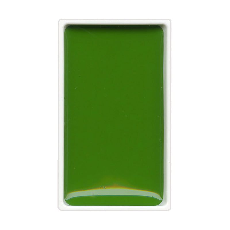 Kuretake Gansai Tambi Watercolour - Single Colour Pan - Sap Green (No. 53) - Watercolours - Bunbougu