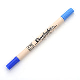 Kuretake Zig Brushables Brush Marker Pen  - 24 Colours - 030 Pure Blue - Brush Pens - Bunbougu