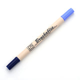 Kuretake Zig Brushables Brush Marker Pen  - 24 Colours - 035 Navy - Brush Pens - Bunbougu