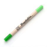Kuretake Zig Brushables Brush Marker Pen  - 24 Colours - 047 Spring Green - Brush Pens - Bunbougu