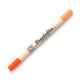 Kuretake Zig Brushables Brush Marker Pen  - 24 Colours - 070 Pure Orange - Brush Pens - Bunbougu