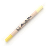 Kuretake Zig Brushables Brush Marker Pen  - 24 Colours - 502 Butter - Brush Pens - Bunbougu