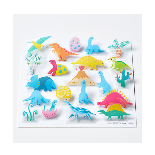 King Jim Hitotoki Pop-up Stickers - Dinosaur -  - Planner Stickers - Bunbougu
