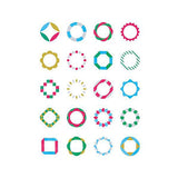King Jim Kitta Seal Sticker - Circle Type - Geometric -  - Planner Stickers - Bunbougu